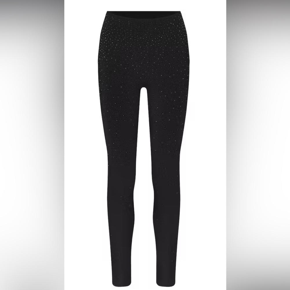 Skims x Swarovski crystal leggings S black mint condition